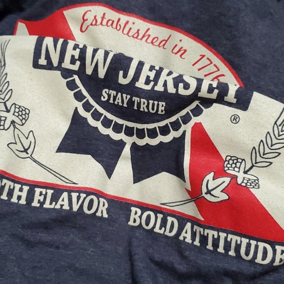TRUE JERSEY Blue Ribbon New Jersey short sleeve graphic tee Med. Garden State NJ - Picture 6 of 16
